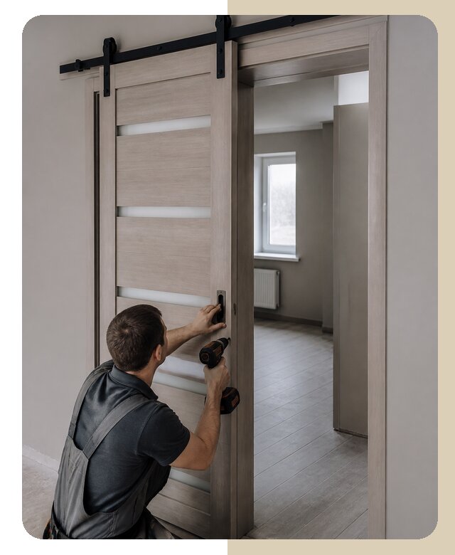 Установка раздвижной двери в Дзержинском по цене от 4605 р. | ДвериЛегко-Дзж
